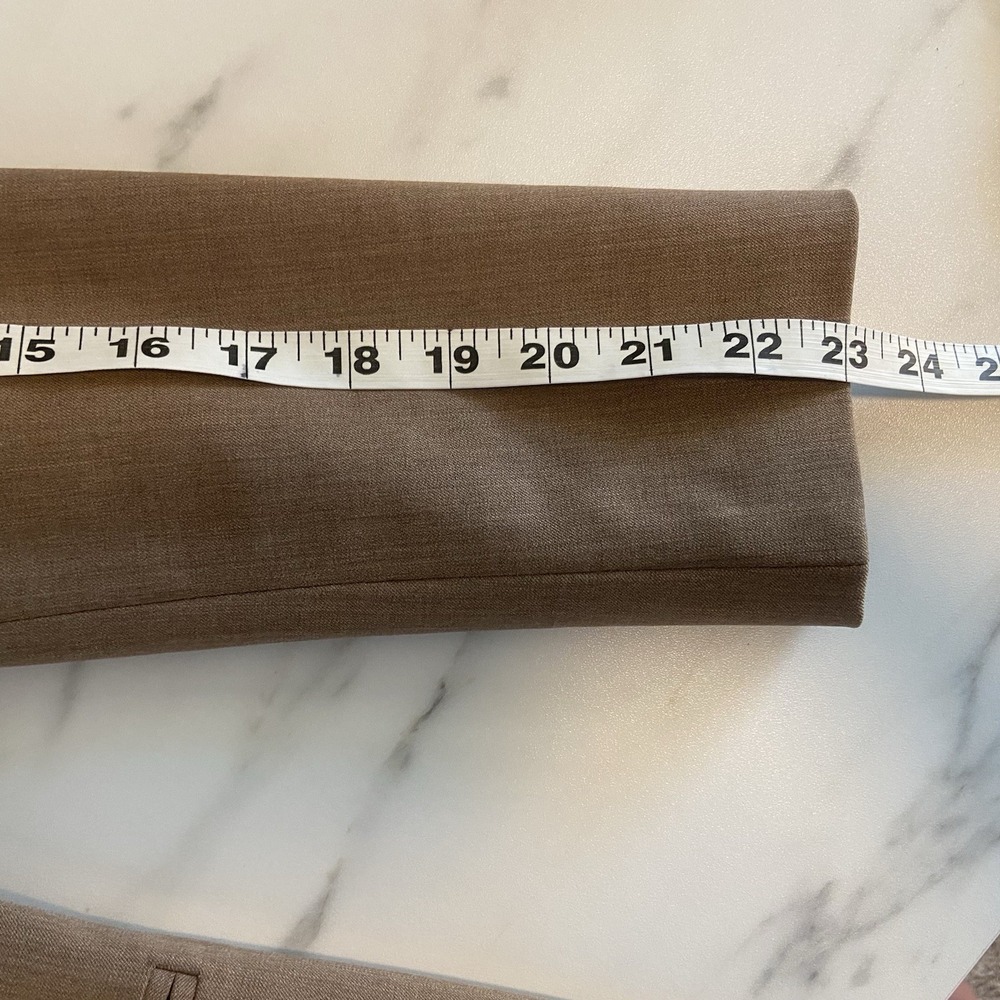 Lafayette 148 New York Tan Wool Blend Tailored Blazer Jacket Size 10 Career - Picture 9 of 12
